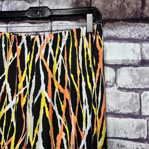 Bob Mackie Wearable Art Multicolored Flowy Pants Size LP - Picture 4 of 7